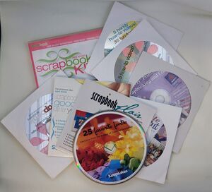 Large Lot of Various Scrapbooking DVDs/CDs - How-To, Flair, Fonts